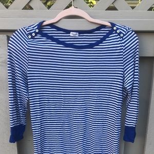 Splendid Striped Boat Neck Top